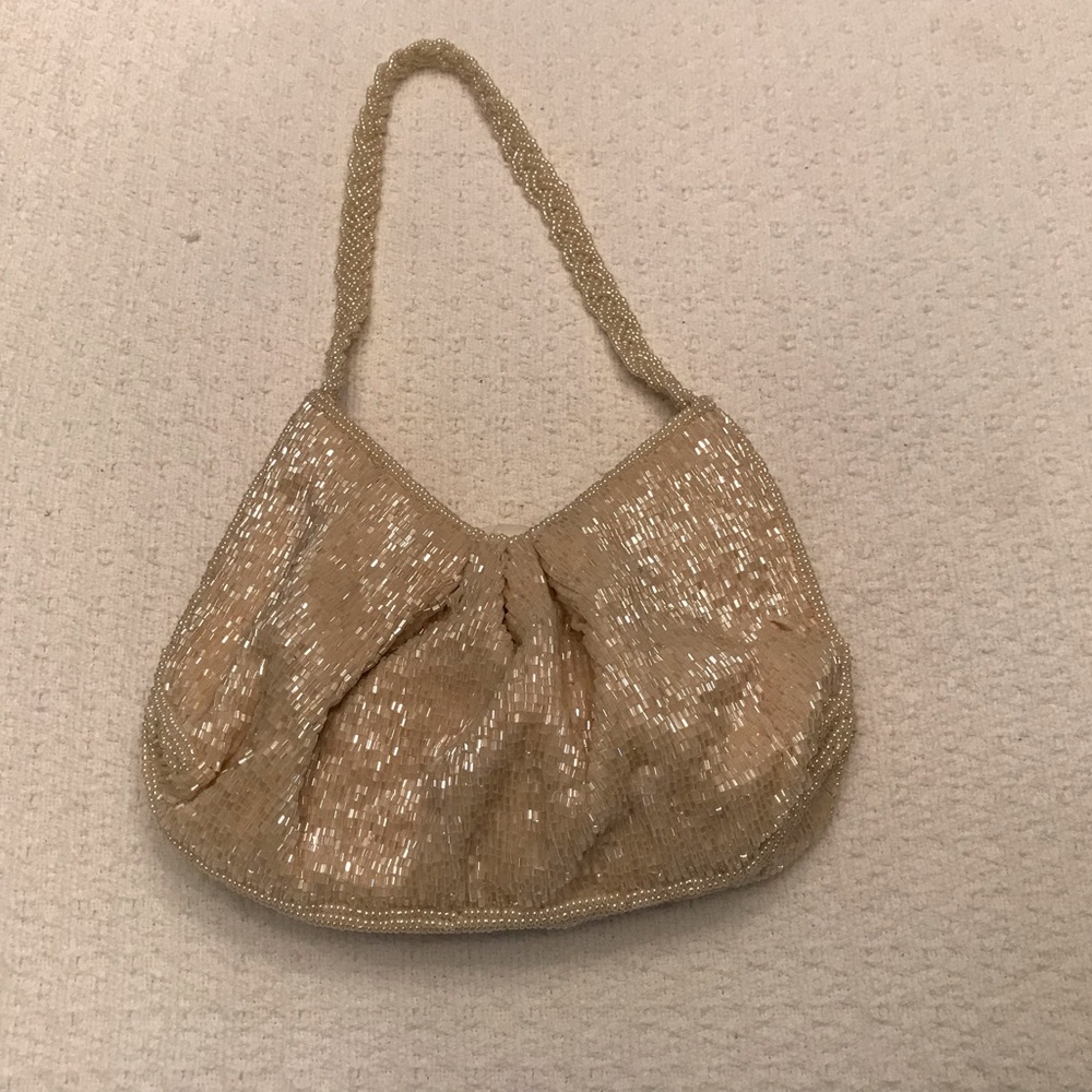 Ivory beaded bag